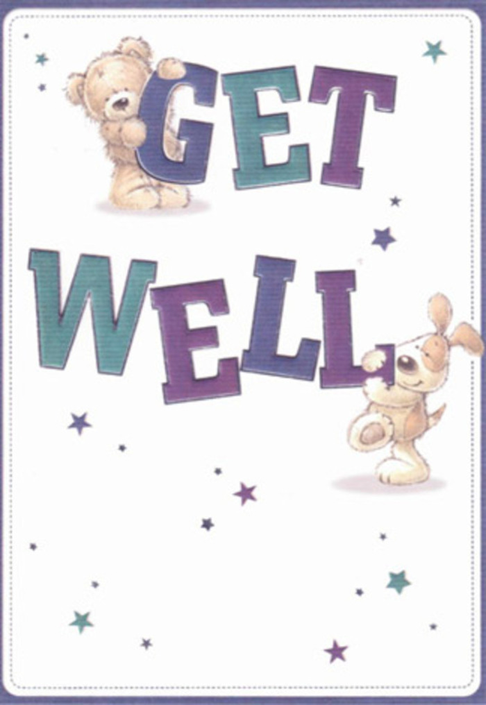 A heartfelt scene unfolds on this get well card, reminiscent of the gentle afternoons spent wandering Woodside's parks. At its heart, a cuddly bear and a merry puppy are artfully illustrated, their rounded shapes inviting a sense of tactile comfort-the soft fluff of the bear and velvety puppy ears practically tangible. Vivid, oversized letters-layered in cheerful purples and refreshing aquas-anchor the design with courage and reassurance, as playful stars swirl around like blessings carried on a gentle north London breeze. The card's clean, bright backdrop feels as calming as sunlight filtering through the greenery of Woodside, providing a sense of renewal so often longed for during recovery. The artist's thoughtful placement of characters and colours mirrors the way we at Woodside Florist assemble a bouquet: with careful attention to harmony and mood, aiming to lift spirits both young and old. Imagine pairing this card with flowers chosen for their soothing scents and joyful hues-a combination that radiates positivity, heartfelt care, and a quiet, steadfast optimism rooted in the warmth of our local community.